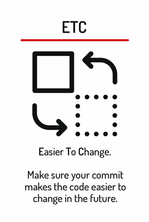 Easier To Change. Make sure your commit makes the code easier to change in the future.